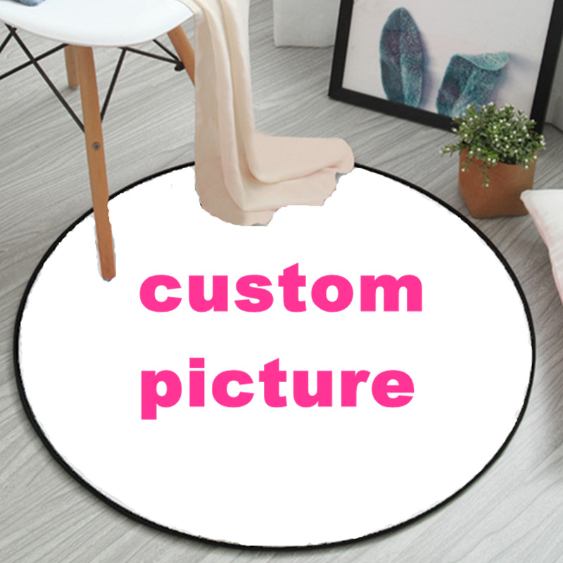 Home Decor Logo Design - 3D Logo Custom Round Carpets Design