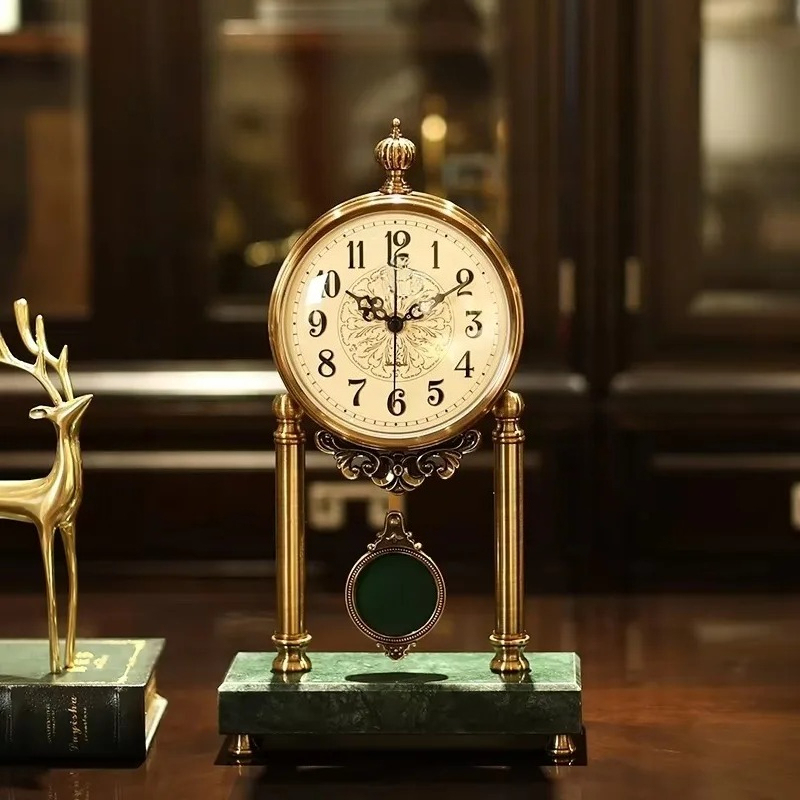 Home Decor Logo Design - Good stuAntique metal table clock Modern