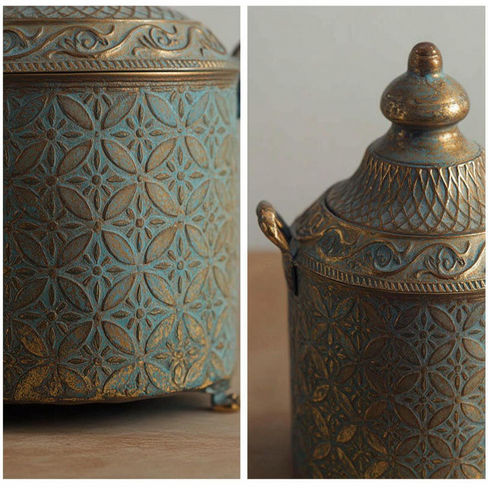 Home Decor Vase - Decorative Iron Vase Aged Gilded Urn