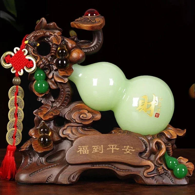 Home Decor Tv - Lucky Resin Gourd Ornaments Attract Wealth