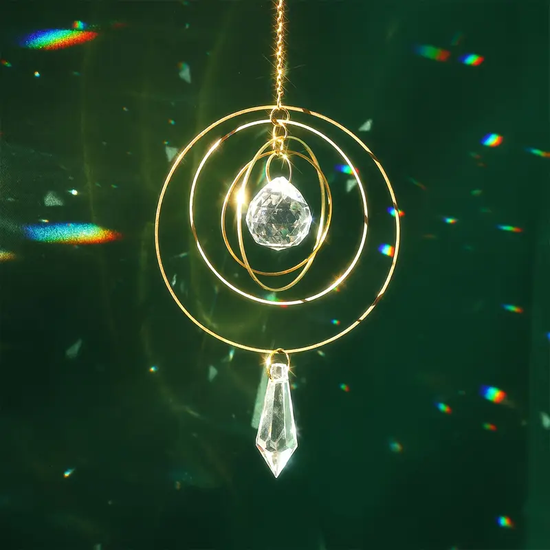 Crystal Sun Catcher - 1pc Four-round Crystal Garden Sun Catcher