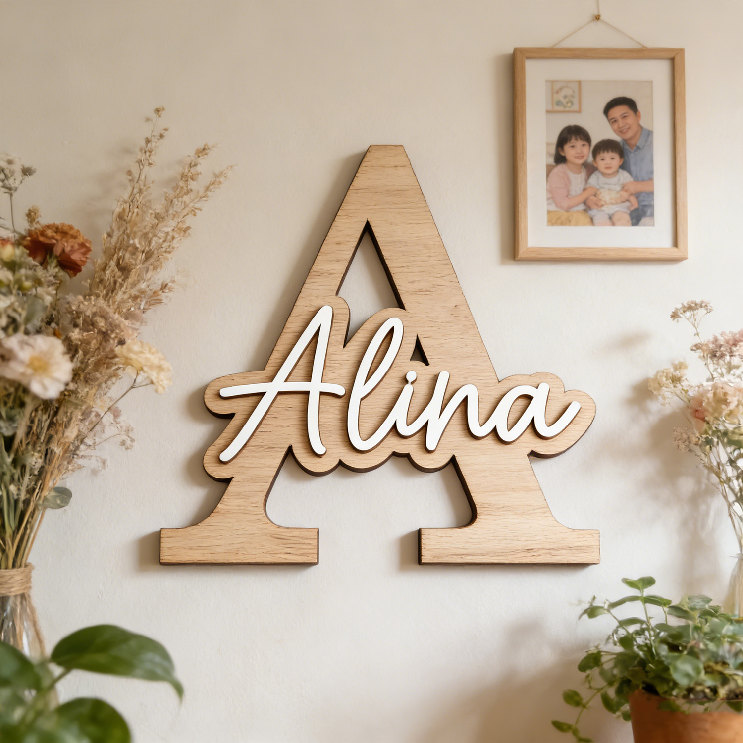 1pc Customizable Wooden Letter - Wooden Letter Sign ulasan dan harga