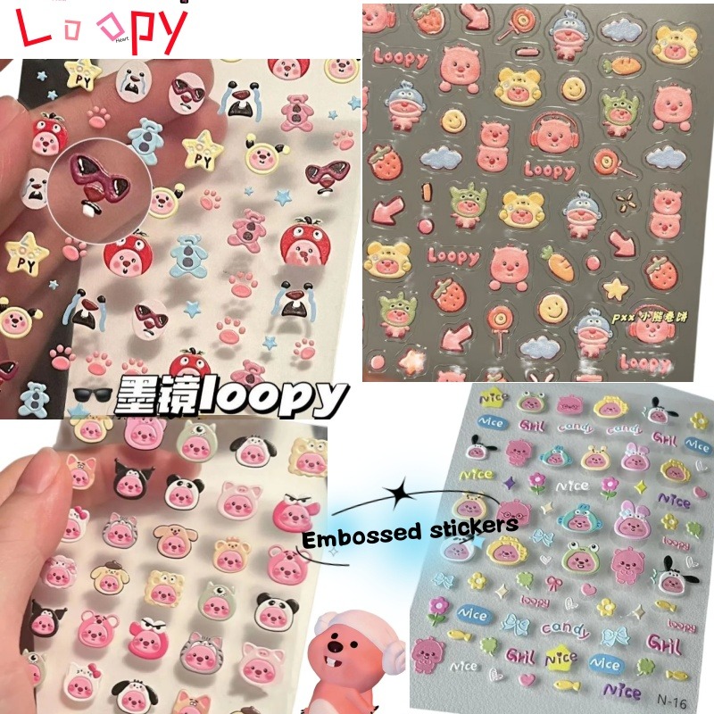 Loopy 3D embossed sticker, tra - Home Decor Tv ulasan dan harga