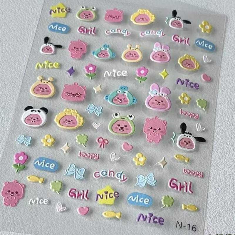 Loopy 3D embossed sticker, tra - Home Decor Tv ulasan dan harga