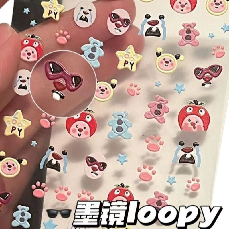 Loopy 3D embossed sticker, tra - Home Decor Tv ulasan dan harga