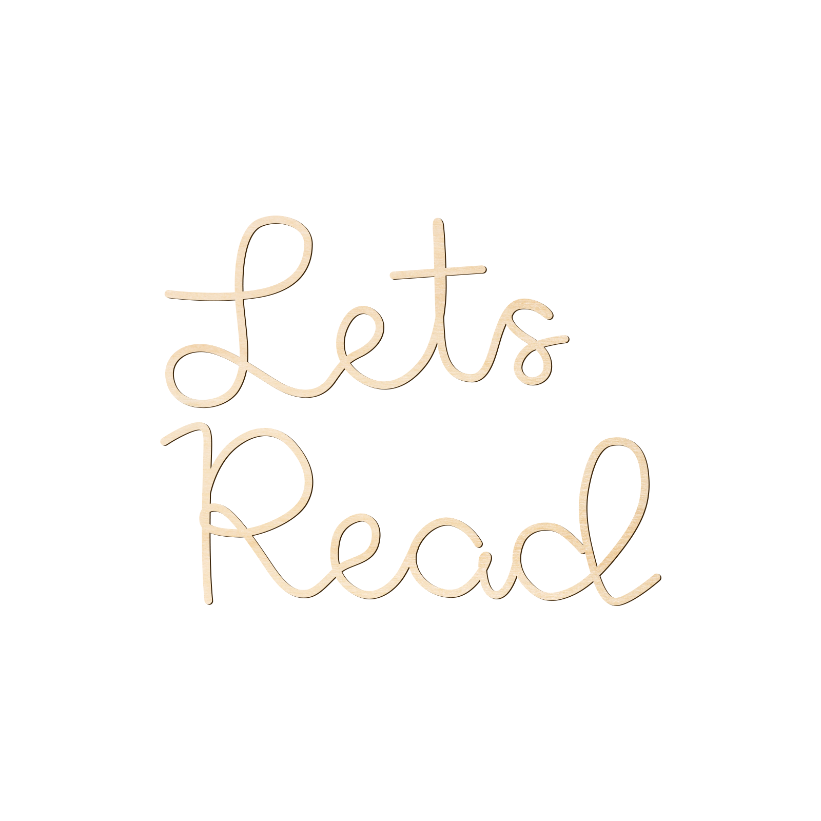 Let's Read Wooden Wall Sign -  - Wooden Letter Sign ulasan dan harga