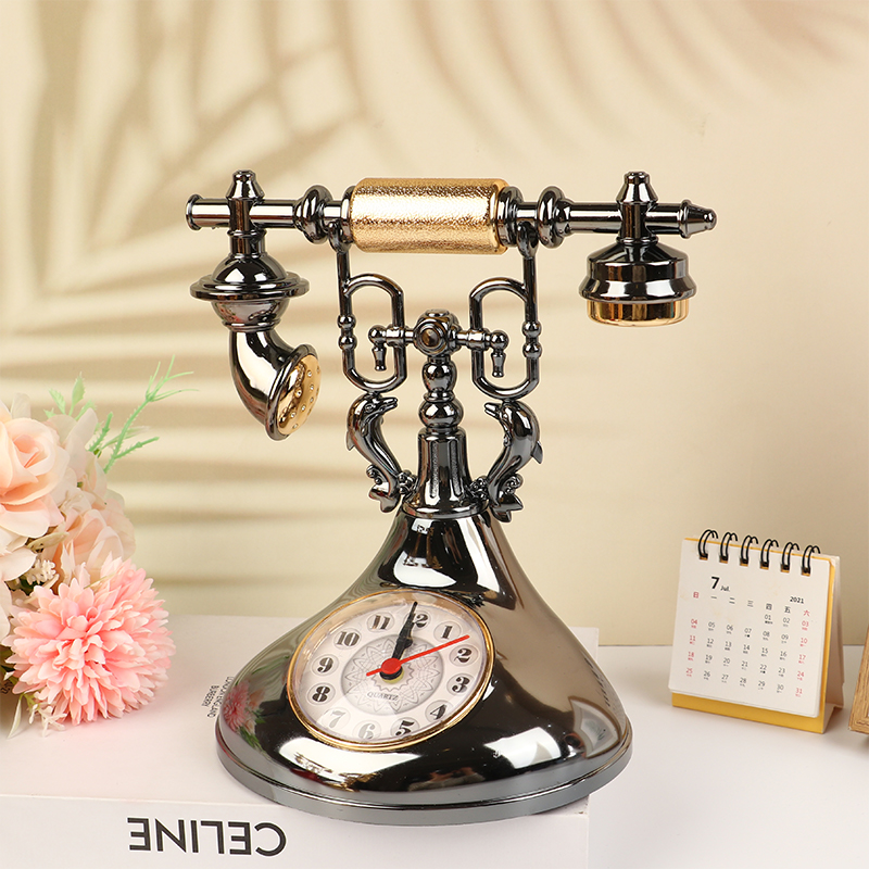 1pc Retro Alarm Clock Telephon - Vintage Alarm Clock ulasan dan harga
