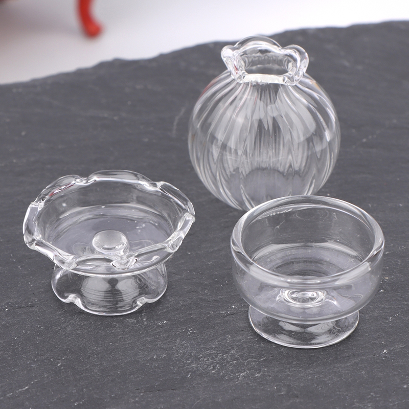 1:12 Dollhouse Miniature Glass - Home Decor Vase ulasan dan harga
