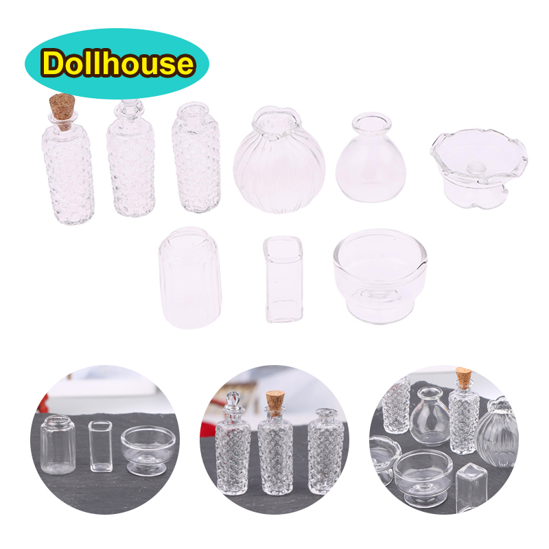 1:12 Dollhouse Miniature Glass - Home Decor Vase ulasan dan harga