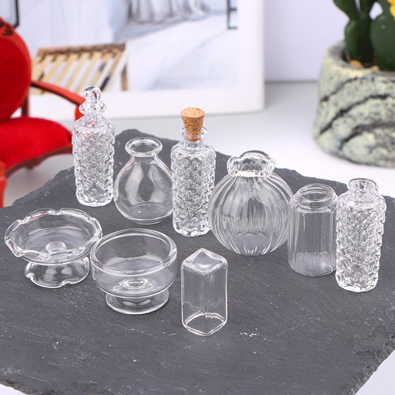 1:12 Dollhouse Miniature Glass - Home Decor Vase ulasan dan harga