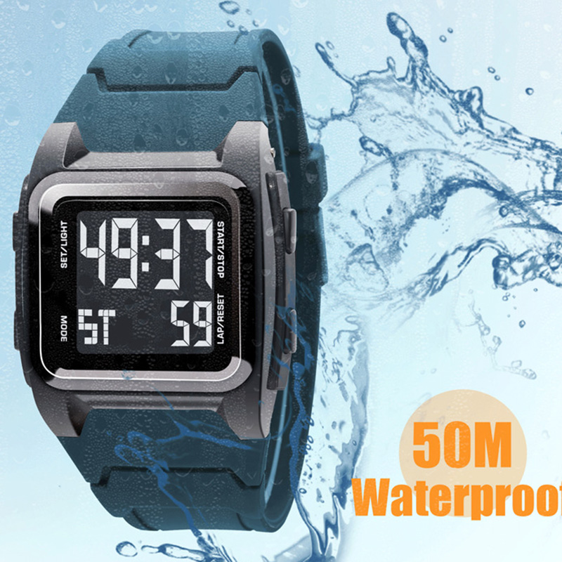 YIKAZE Men's Digital Watch 50M - Vintage Alarm Clock ulasan dan harga