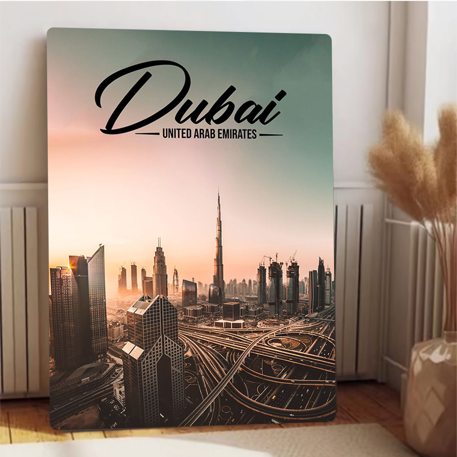 Dubai Cityscape Metal Wall Art - Home Decor Uae ulasan dan harga
