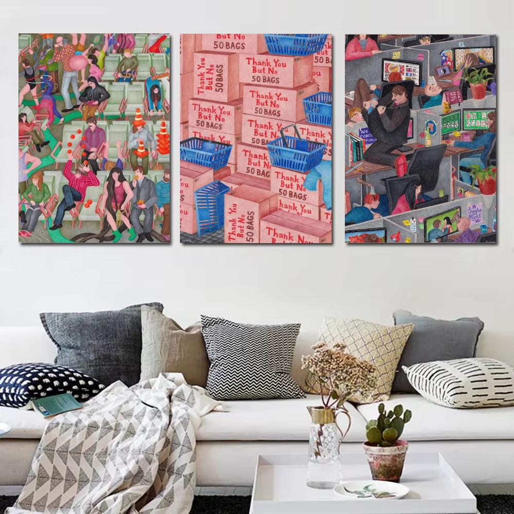 Japandi style Daukante Abstrac - Home Decor Japandi Style ulasan dan harga
