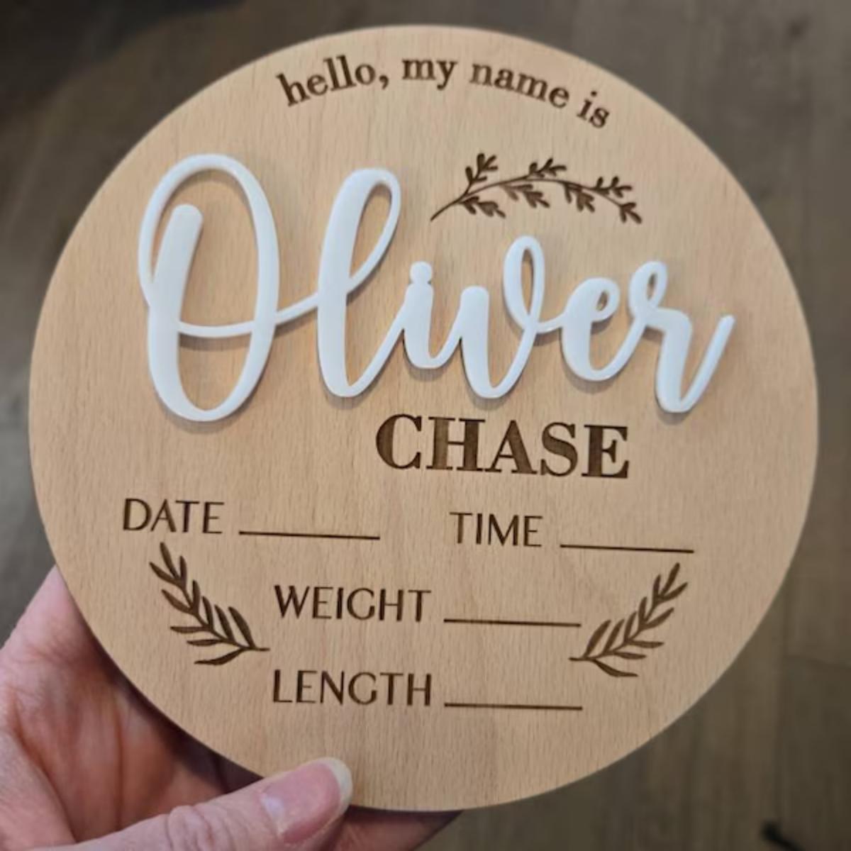 1Pc Custom Baby Announcement S - Home Decor Diy ulasan dan harga