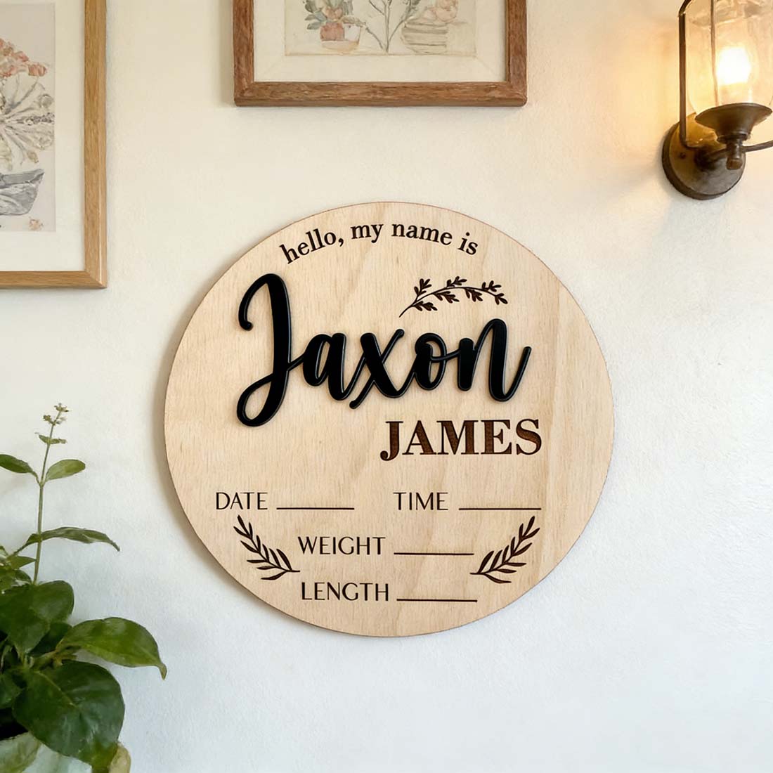 1Pc Custom Baby Announcement S - Home Decor Diy ulasan dan harga
