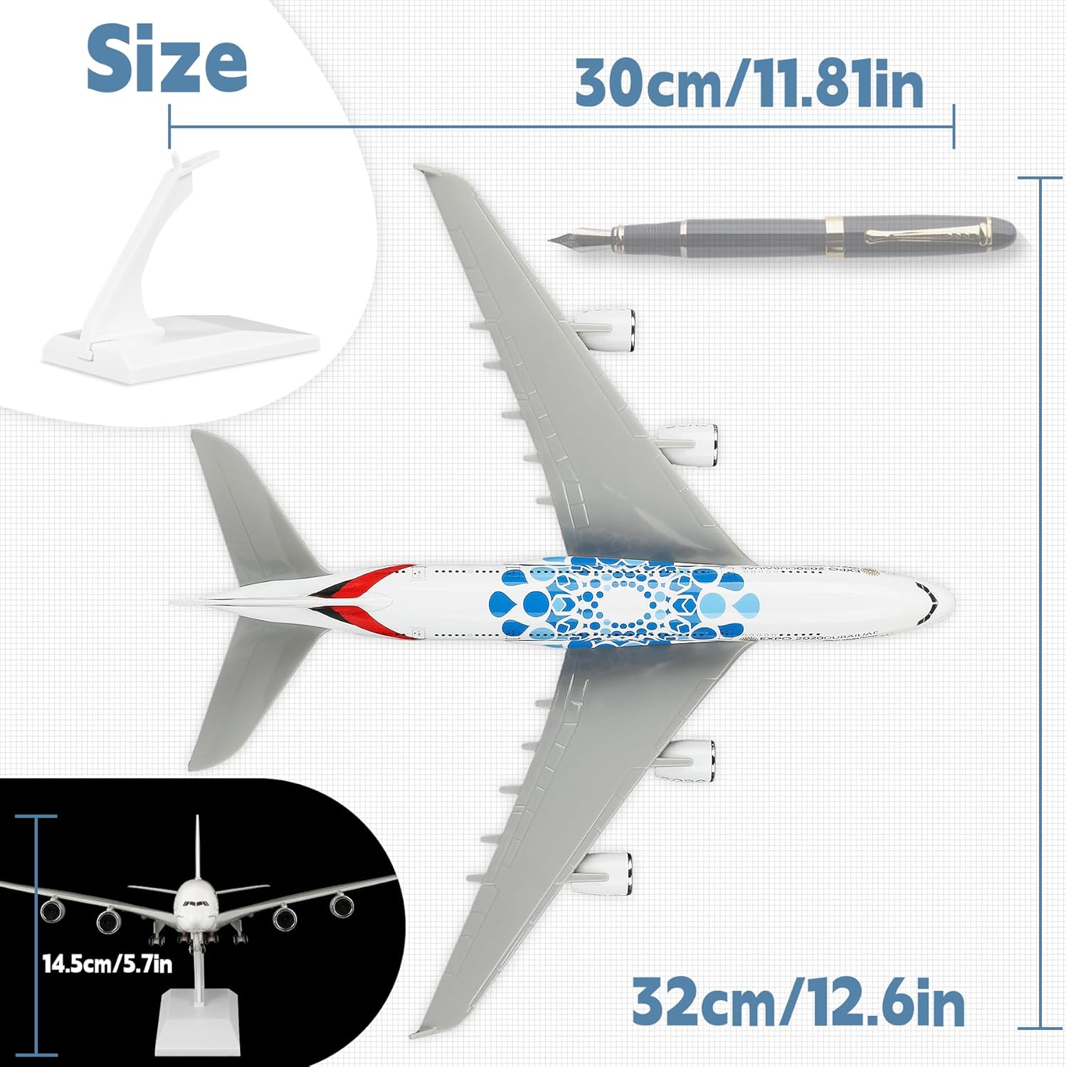 30cm UAE Expo A380 Airlines Di - Home Decor Uae ulasan dan harga