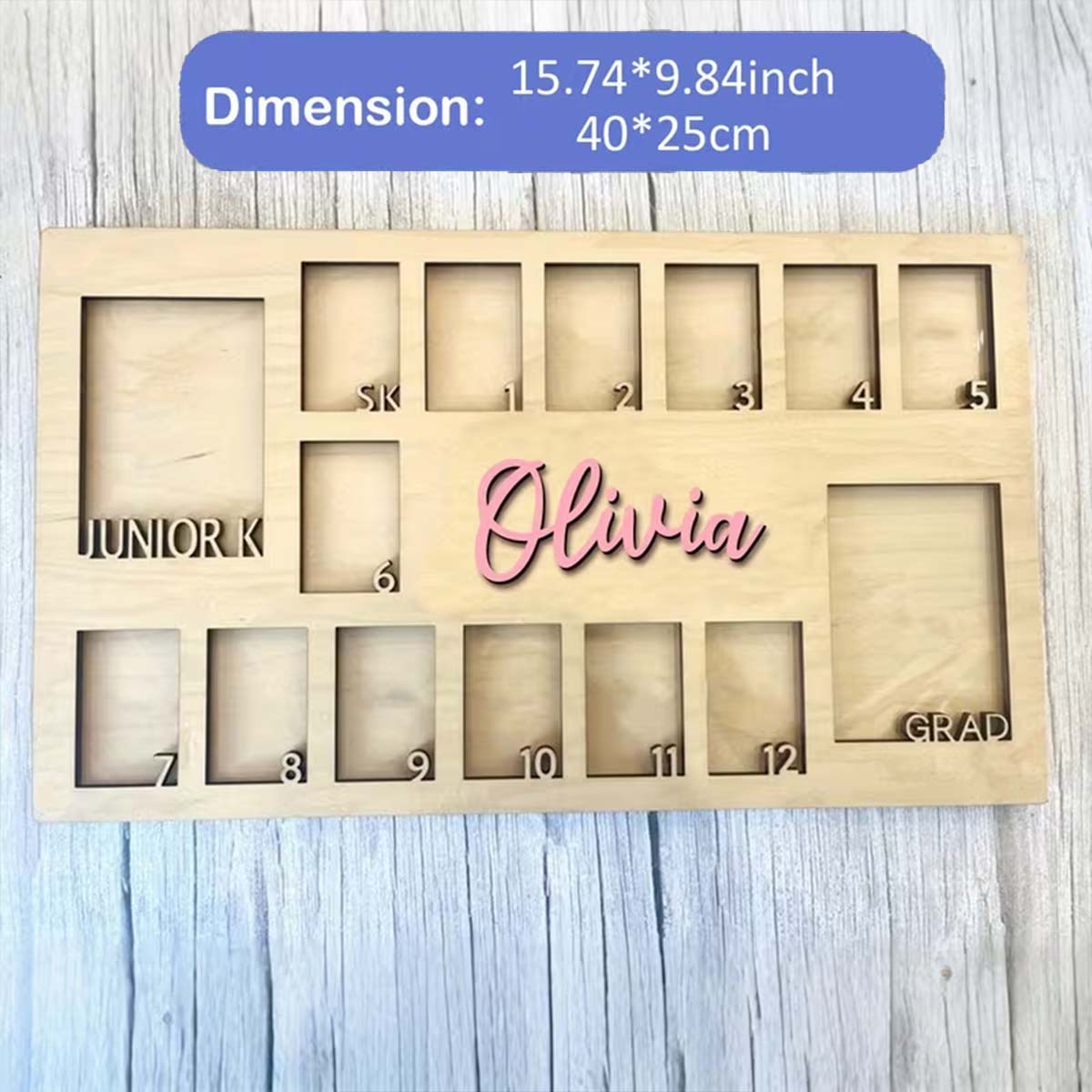 Custom Photo Frame Board Woode - Home Decor Diy ulasan dan harga
