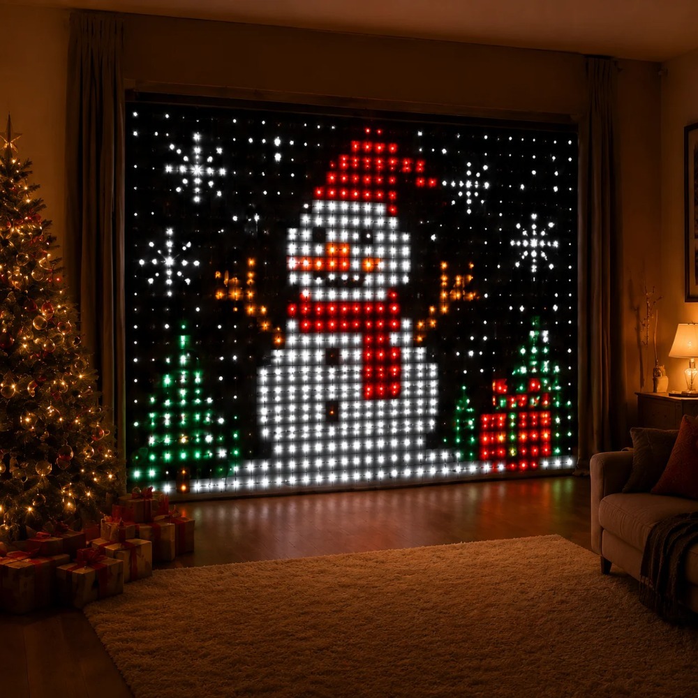 LED Pixel Curtain Lights Bluet - Home Decor Diy ulasan dan harga