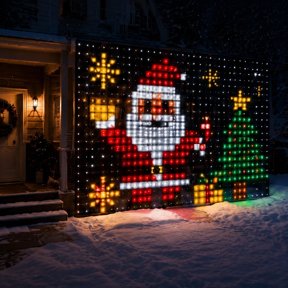 LED Pixel Curtain Lights Bluet - Home Decor Diy ulasan dan harga