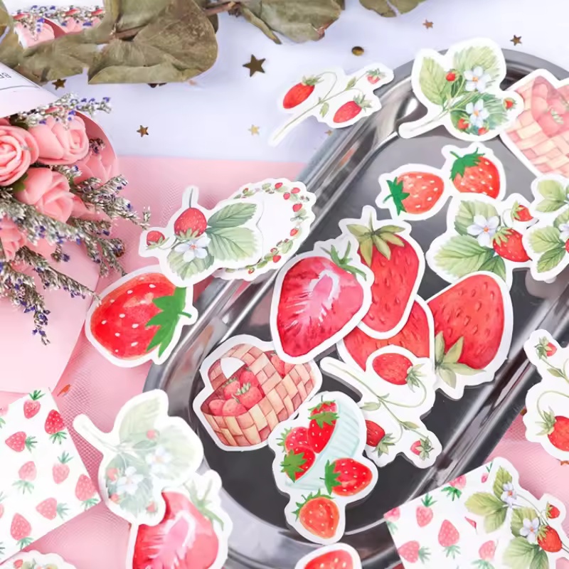 45Pcs Fruit Strawberry Box Sti - Home Decor Magazine ulasan dan harga