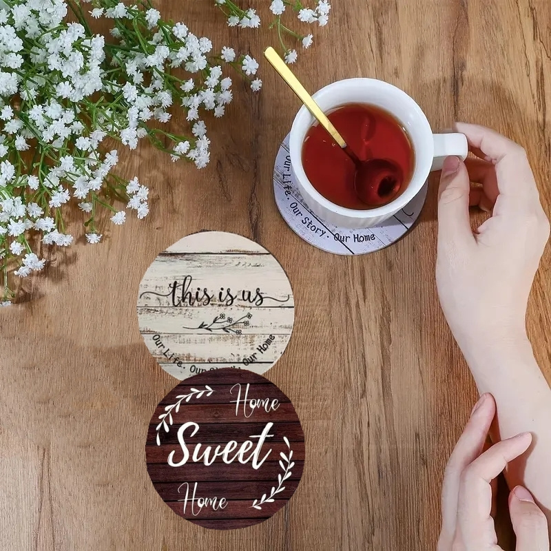 6 Pieces of Circular Inspirati - Wooden Letter Sign ulasan dan harga