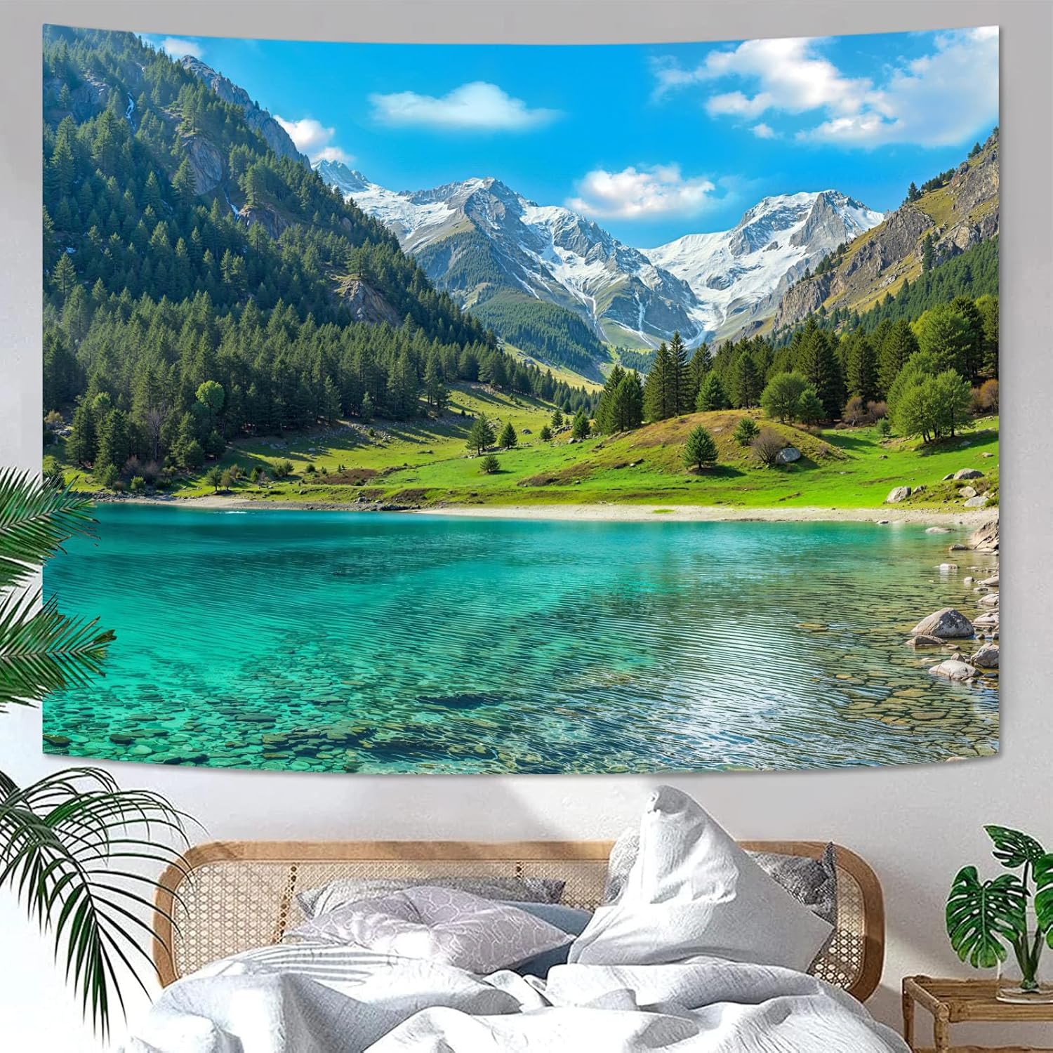 Nature Forest Mountain Tapestr - Aesthetic Tapestry ulasan dan harga