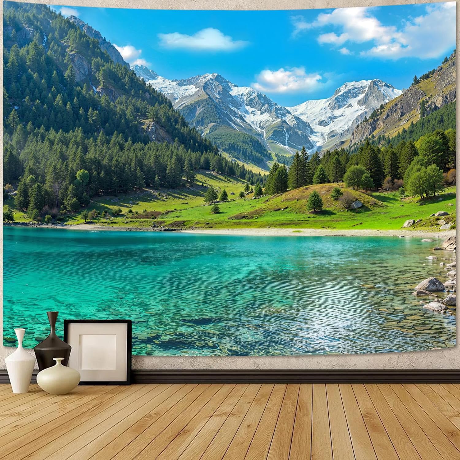 Nature Forest Mountain Tapestr - Aesthetic Tapestry ulasan dan harga