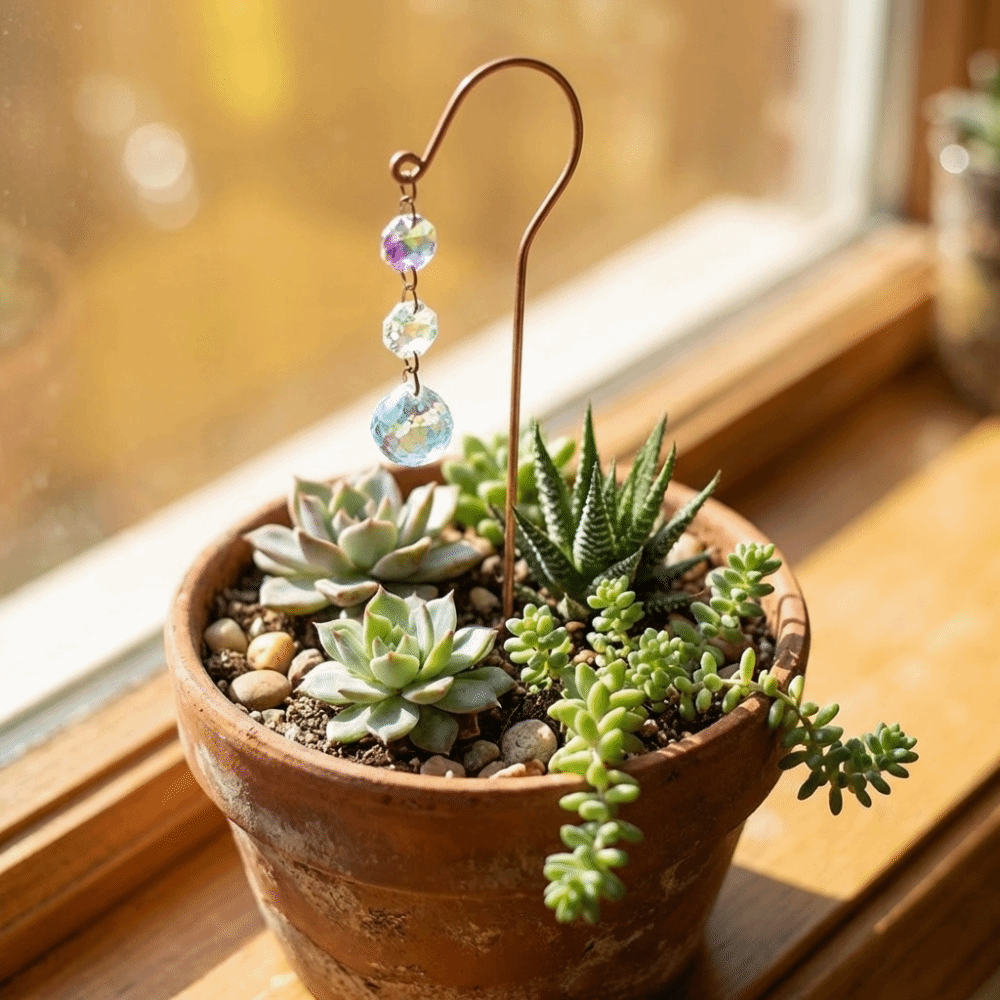 Reflective Crystal Garden Stak - Crystal Sun Catcher ulasan dan harga