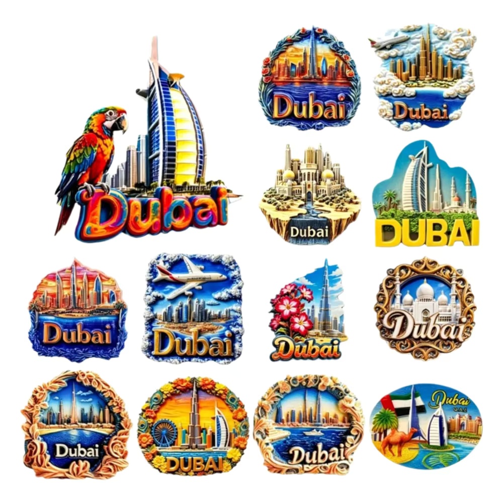 3D Resin Dubai Fridge Magnet U - Home Decor Uae ulasan dan harga