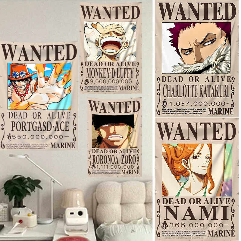 One Piece Manga Tapestry Wante - Aesthetic Tapestry ulasan dan harga