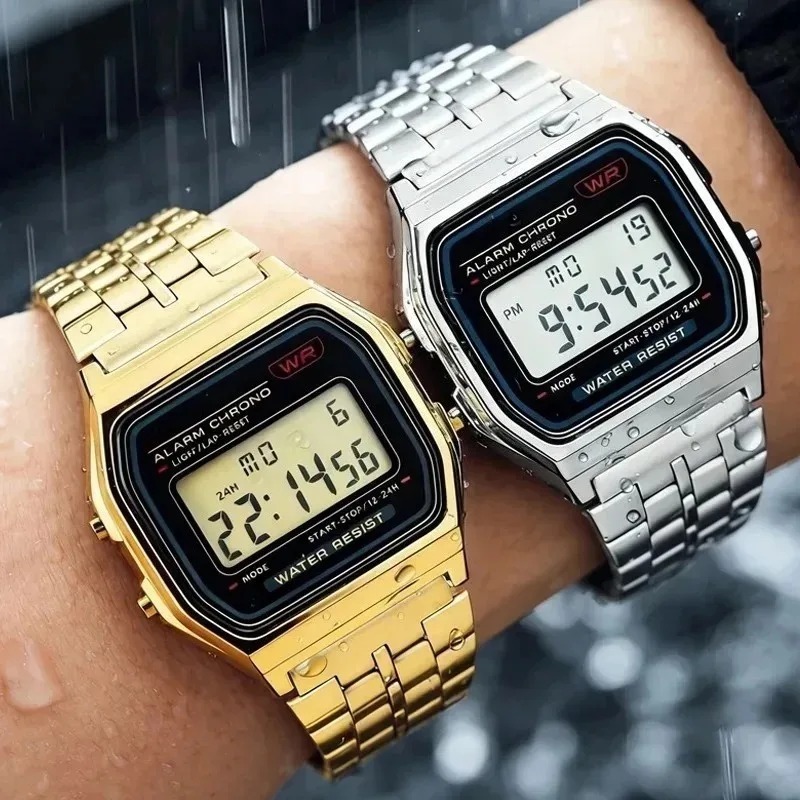 F91W Band Watch Waterproof Ret - Vintage Alarm Clock ulasan dan harga