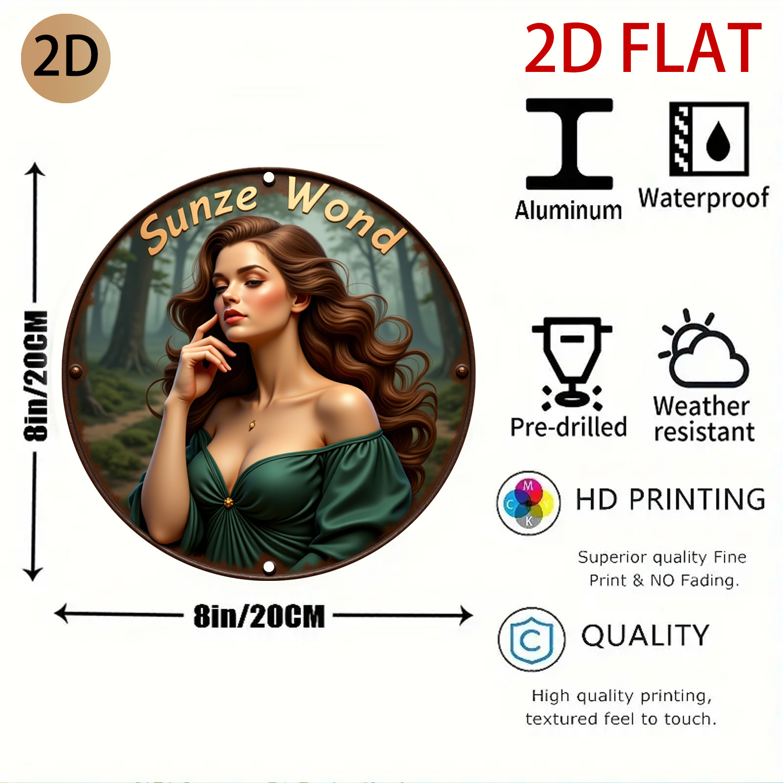 2D Flat Stylish Circular Fores - Home Decor Logo Design ulasan dan harga