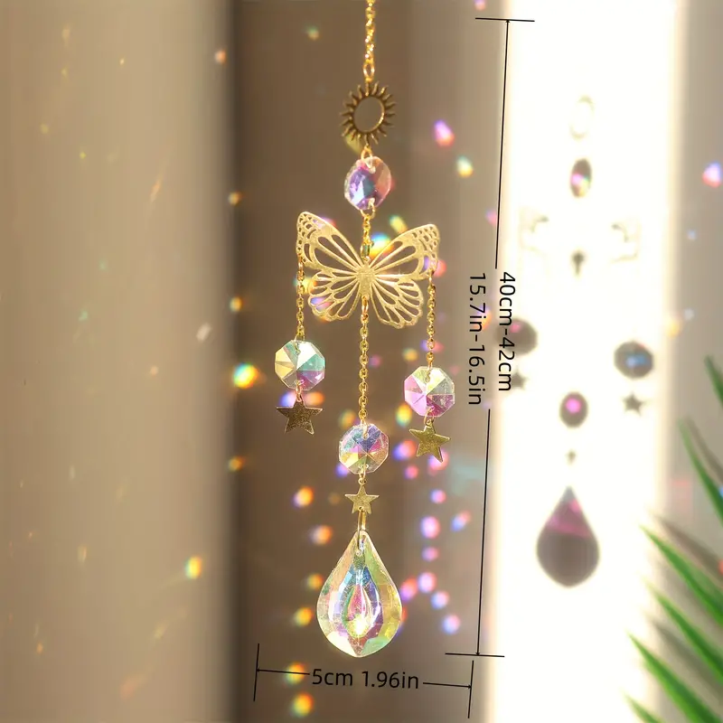 1 PC Butterfly Crystal Sun Cat - Crystal Sun Catcher ulasan dan harga