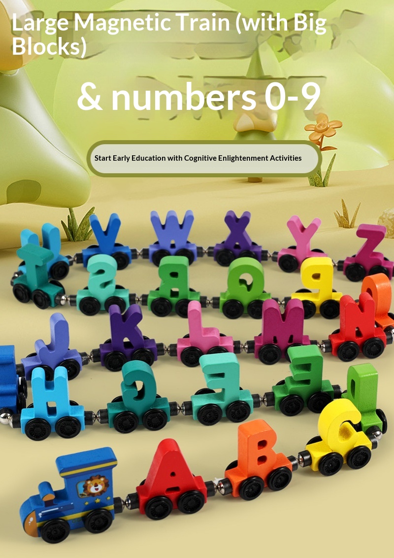 Children'S Wooden Magnetic Col - Wooden Letter Sign ulasan dan harga
