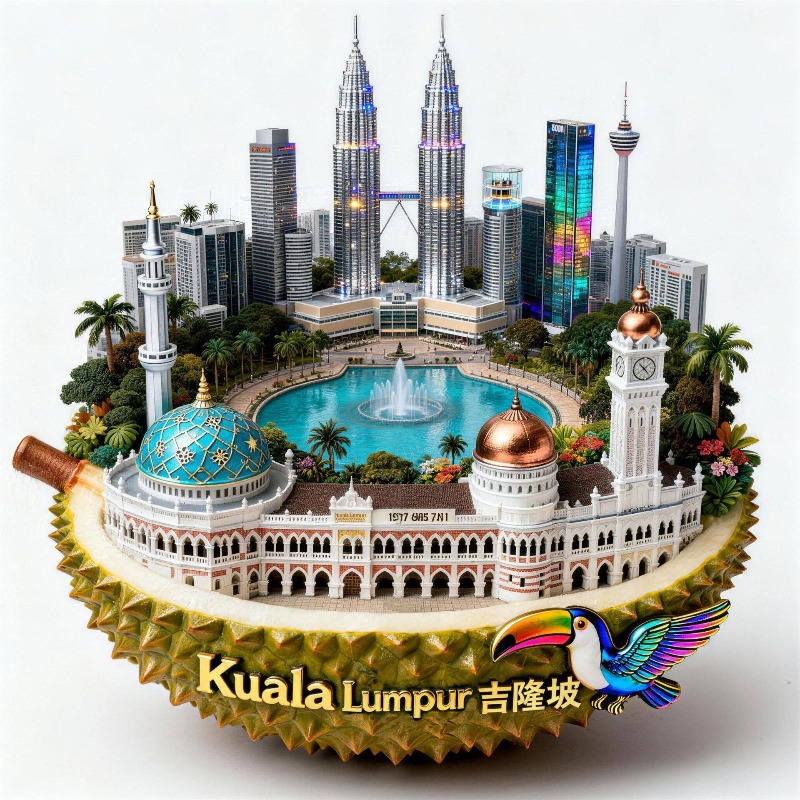 Malaysia Fridge Magnets Metal  - Home Decor Kuala Lumpur ulasan dan harga