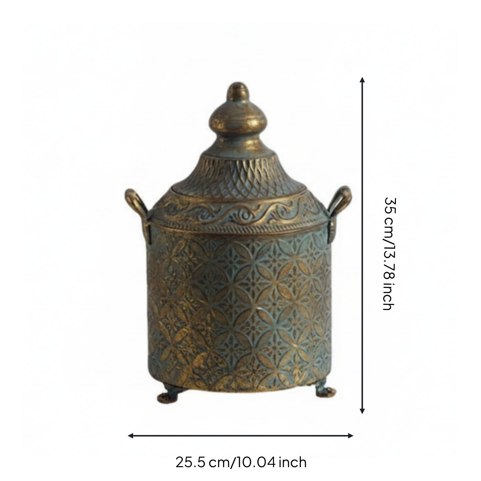 Decorative Iron Vase Aged Gild - Home Decor Vase ulasan dan harga
