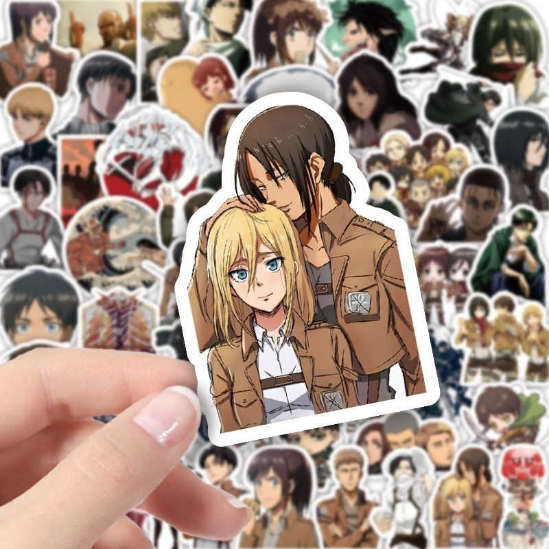 60Pcs Attack on Titan Anime St - Home Decor Tv ulasan dan harga
