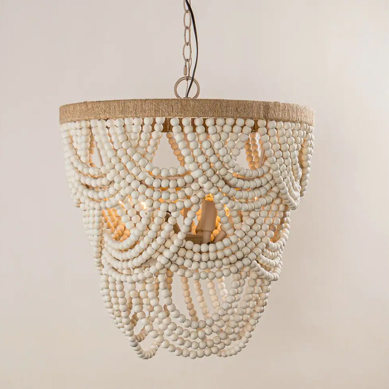 American Wooden Beads Chandeli - Home Decor Netflix ulasan dan harga