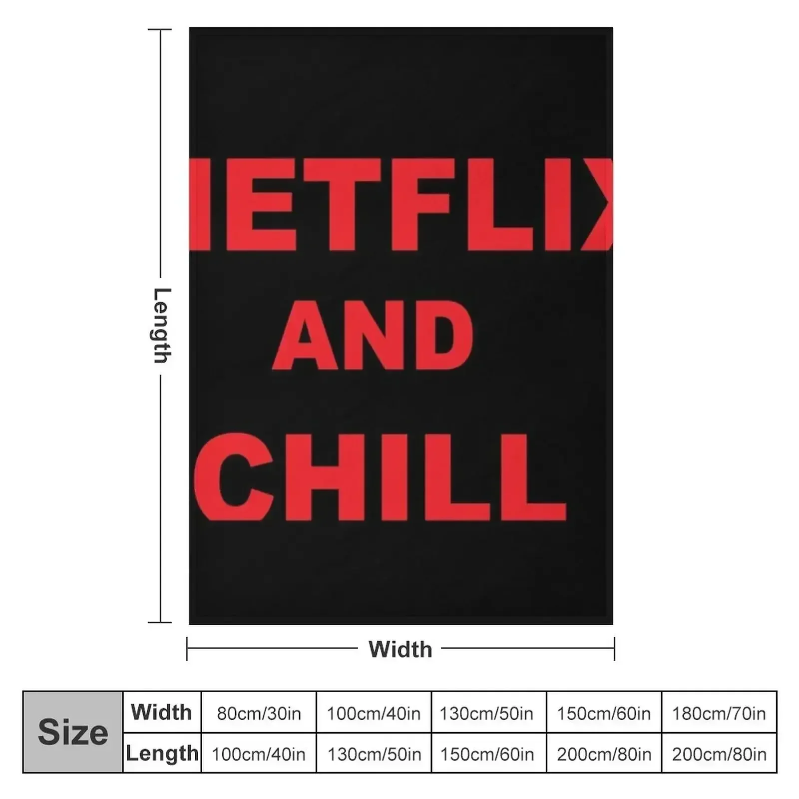 NETFLIX AND CHILL Throw Blanke - Home Decor Netflix ulasan dan harga
