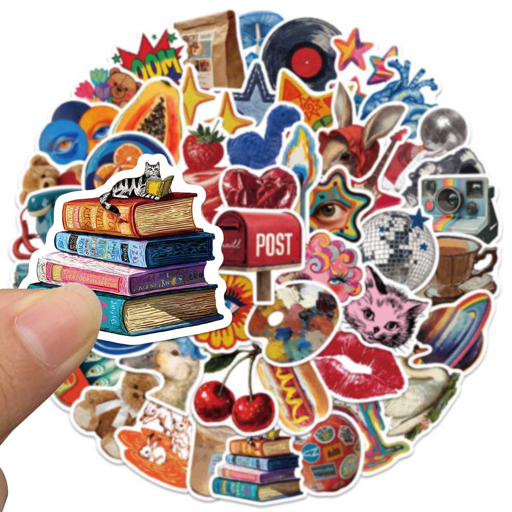 50pcs Vintage Y2K Sticker Fash - Home Decor Magazine ulasan dan harga
