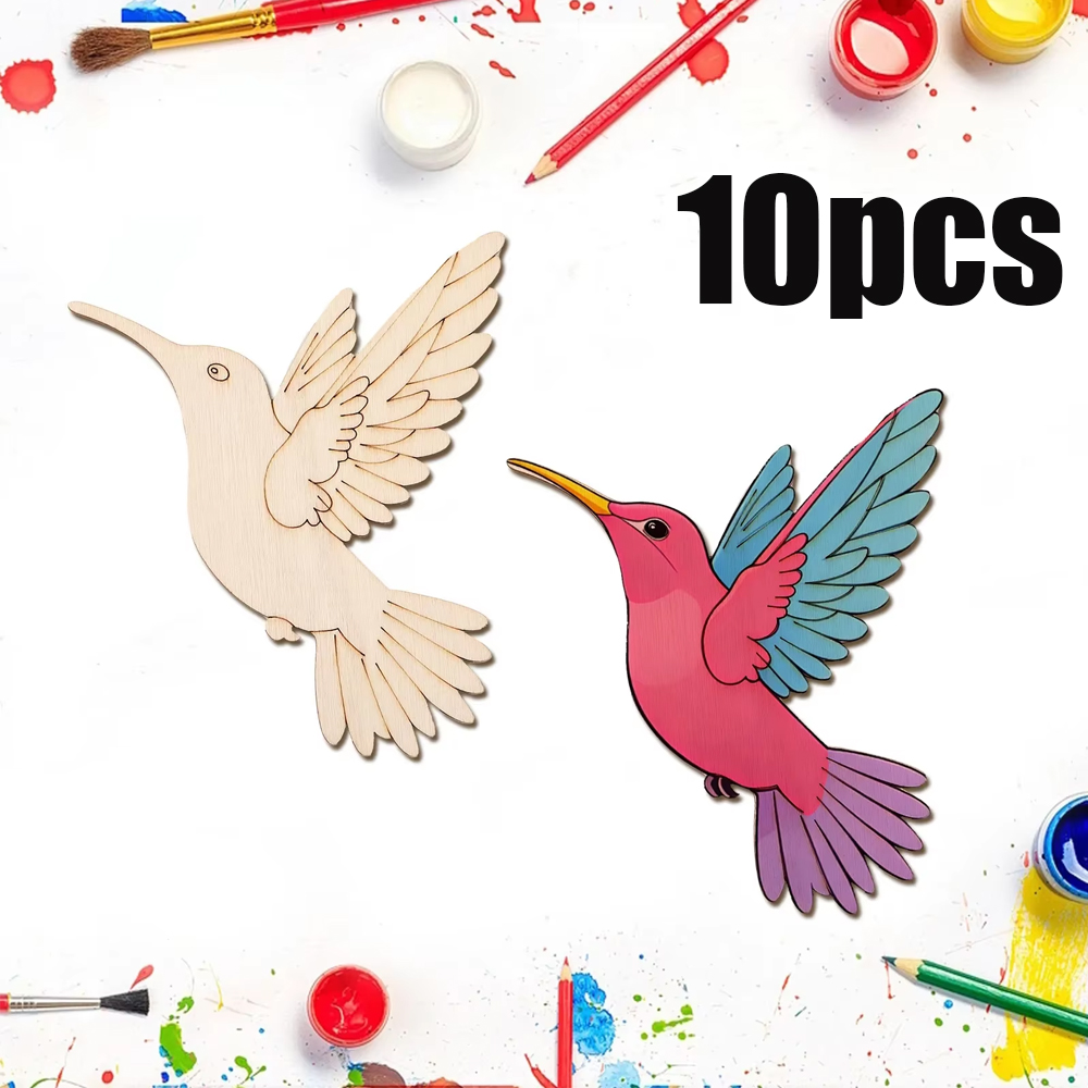 10pcs Unfinished Wood Animal B - Home Decor Diy ulasan dan harga