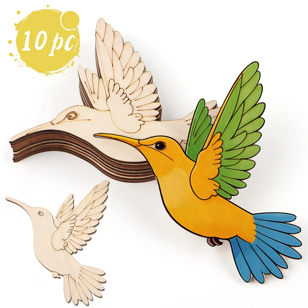 10pcs Unfinished Wood Animal B - Home Decor Diy ulasan dan harga