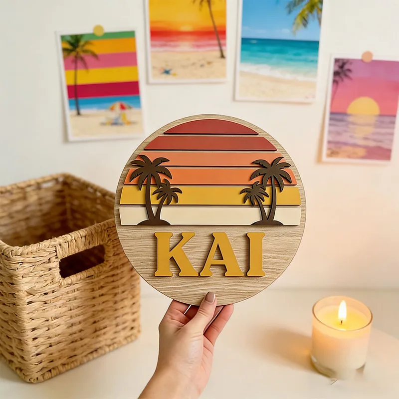 Customizable Round Vintage Bea - Wooden Letter Sign ulasan dan harga