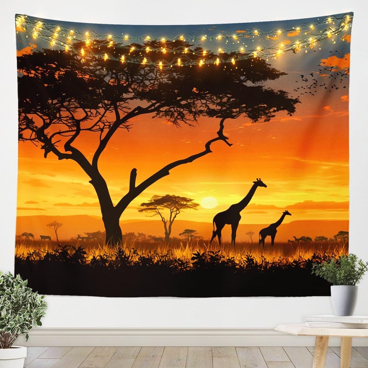 Wildlife Safari Tapestry, Sere - Aesthetic Tapestry ulasan dan harga