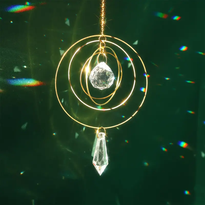 1pc Four-round Crystal Garden  - Crystal Sun Catcher ulasan dan harga