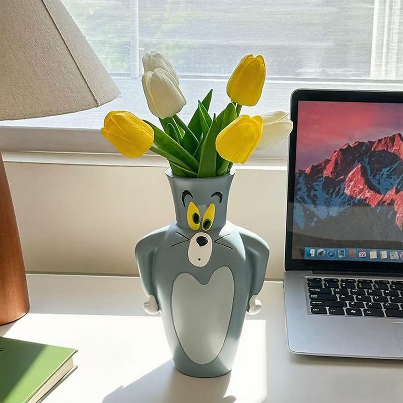 Cartoon Tom New and Jerry New  - Home Decor Vase ulasan dan harga