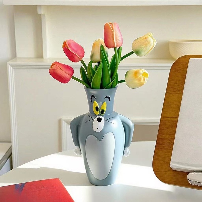 Cartoon Tom New and Jerry New  - Home Decor Vase ulasan dan harga