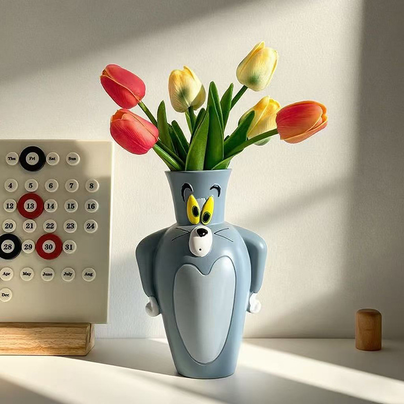 Cartoon Tom New and Jerry New  - Home Decor Vase ulasan dan harga