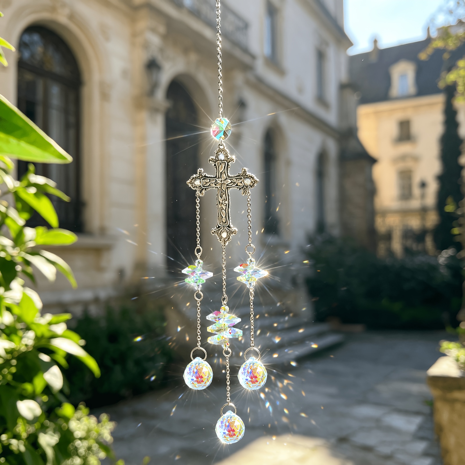 Cross-Shaped Sun Catcher Windo - Crystal Sun Catcher ulasan dan harga