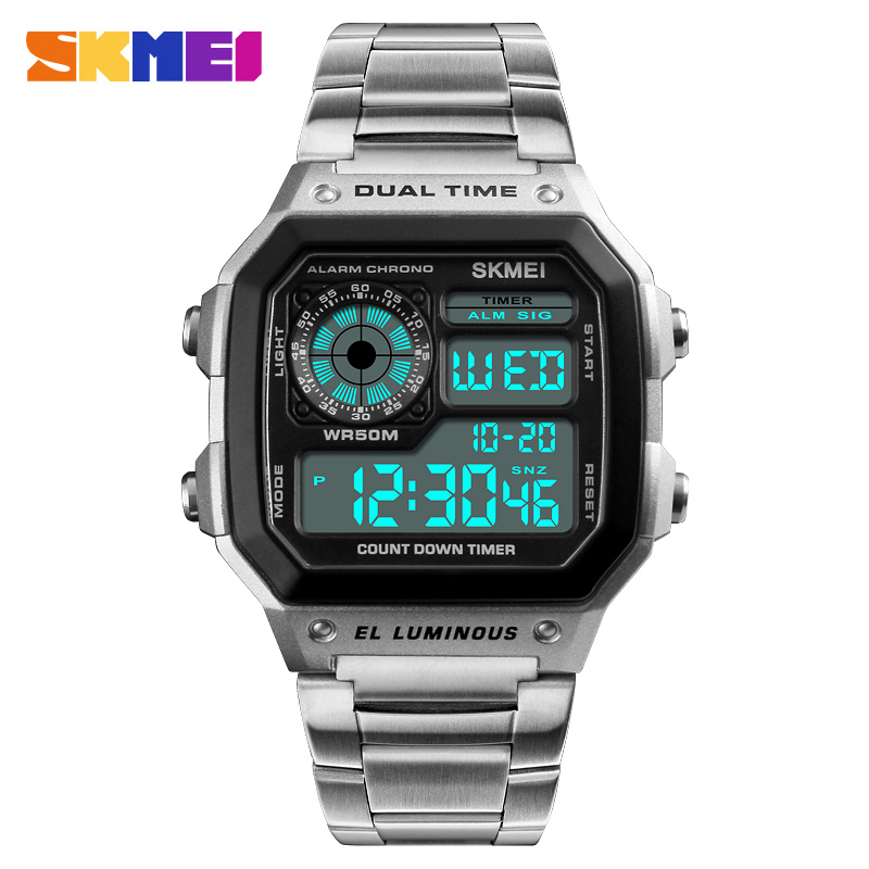 SKMEI 1335 Digital Watch for M - Vintage Alarm Clock ulasan dan harga